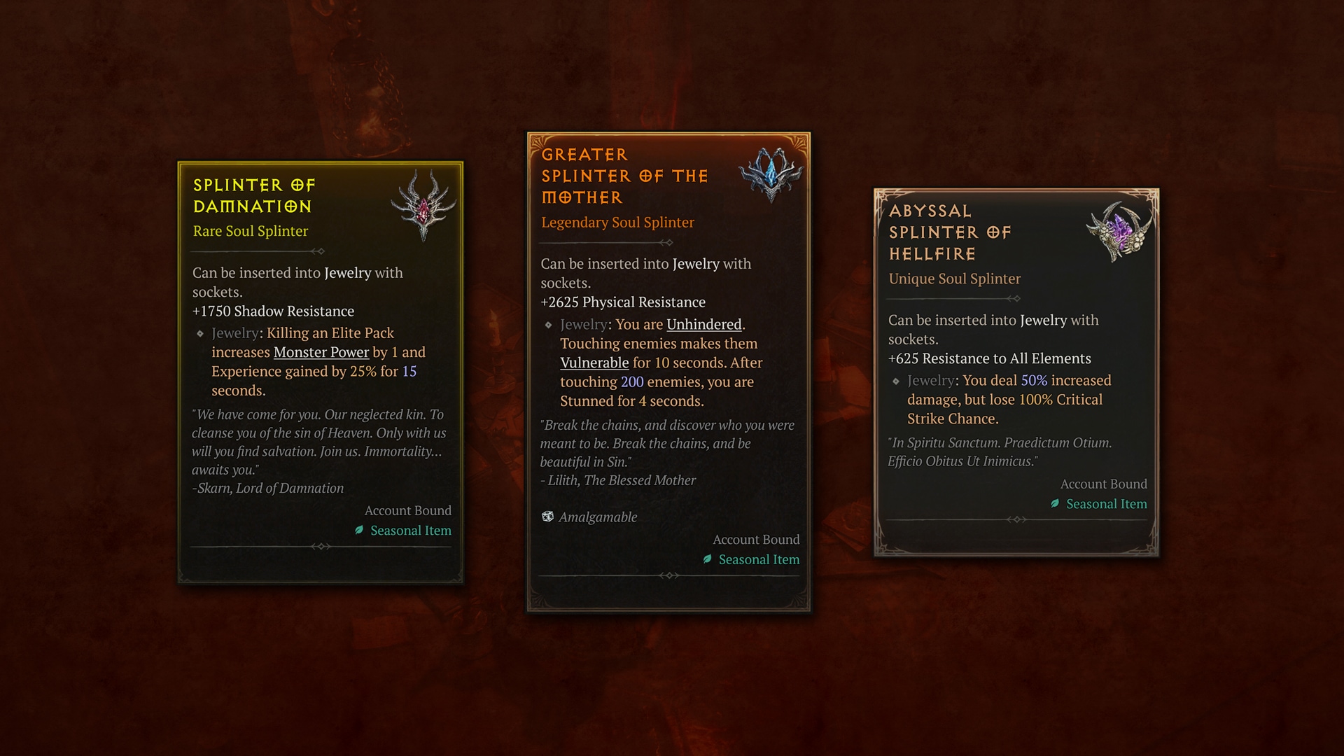 Bear the Duplicitous Soul Splinters (image: Blizzard)