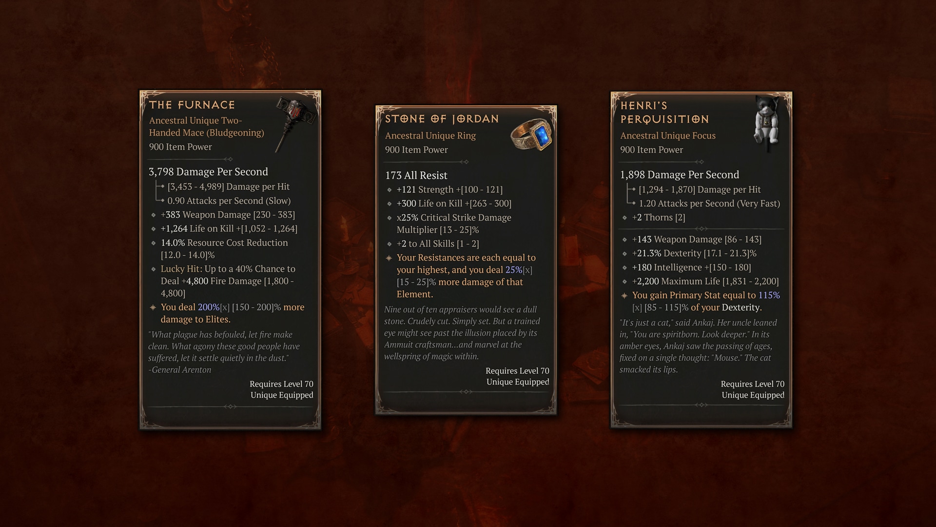 Legacy Uniques (image: Blizzard)