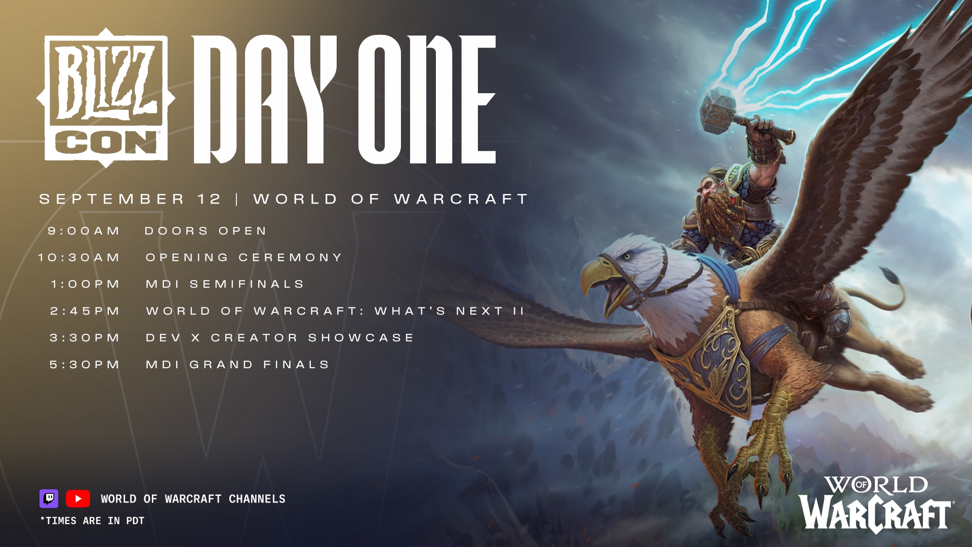Day One Schedule (image: Blizzard)