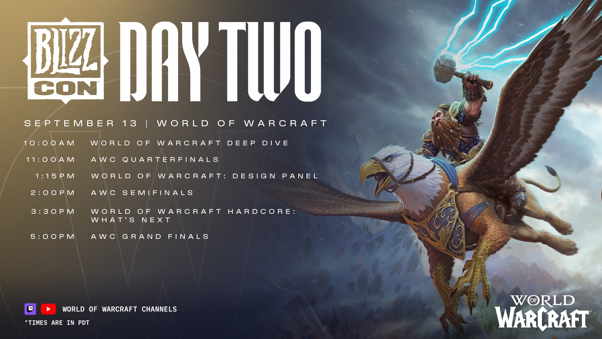 Day Two Schedule (image: Blizzard)