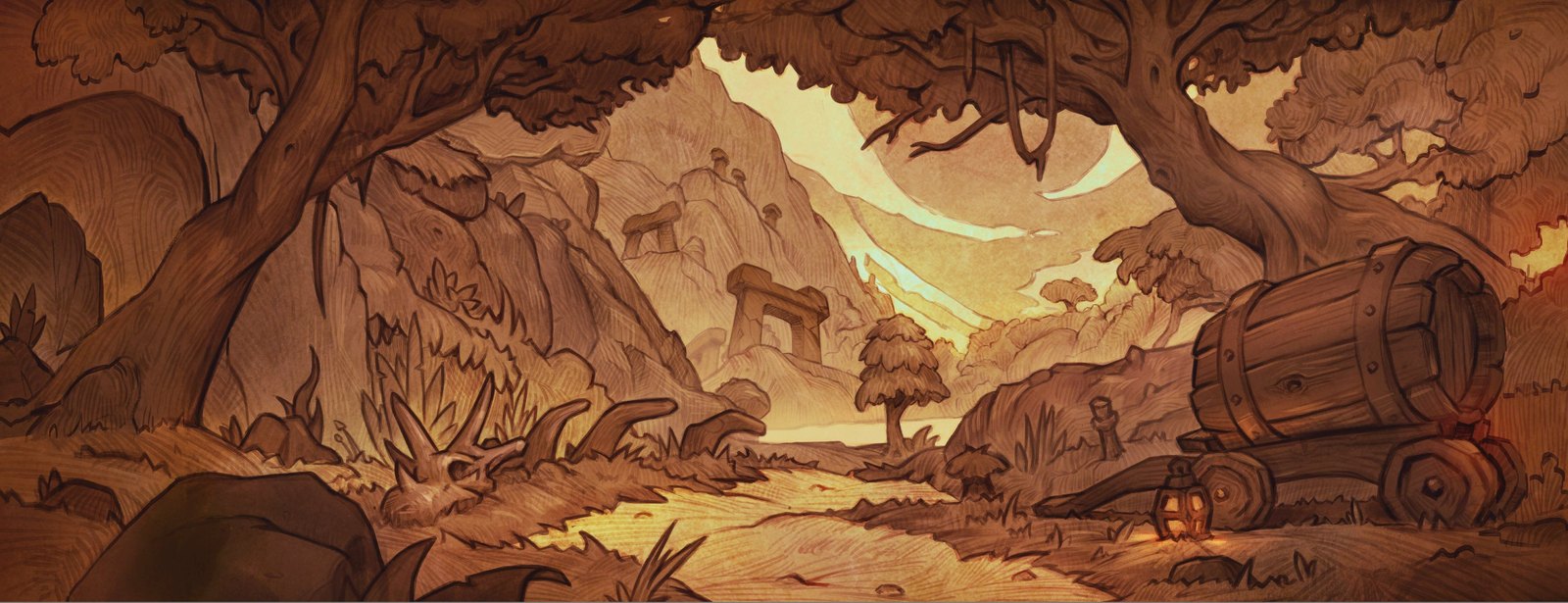Blizzard loading screen art for Excavation Site: Wetlands
