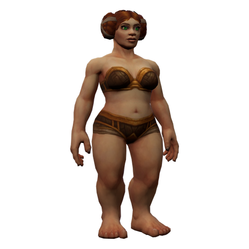 Dwarf Female render, transparent PNG