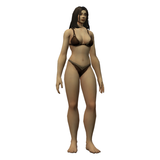 Human Female render, transparent PNG