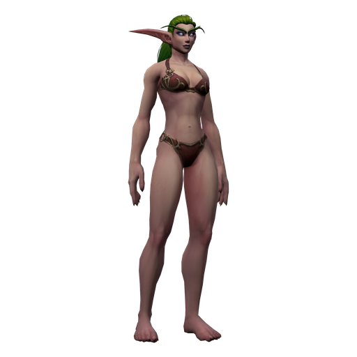 Night Elf Female render, transparent PNG