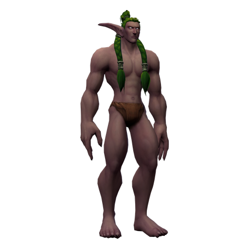 Night Elf Male render, transparent PNG