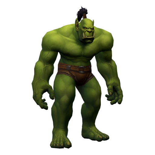Orc Male render, transparent PNG