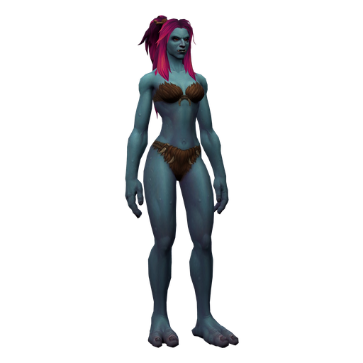Troll Female render, transparent PNG