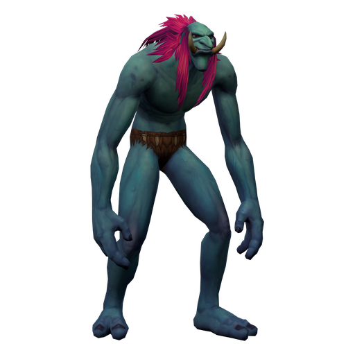Troll Male render, transparent PNG