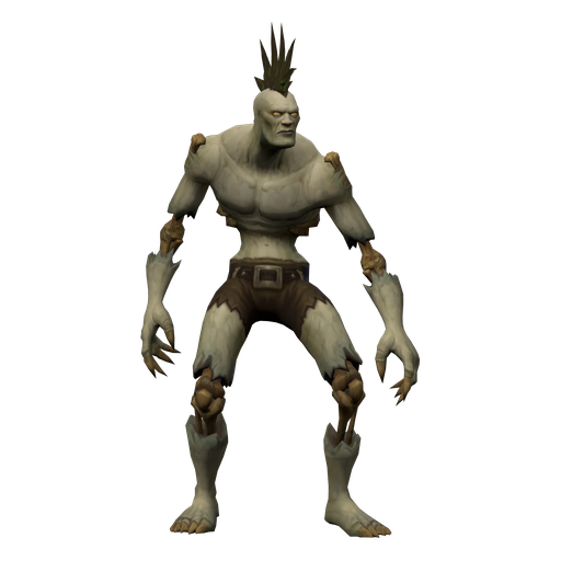 Undead Male render, transparent PNG