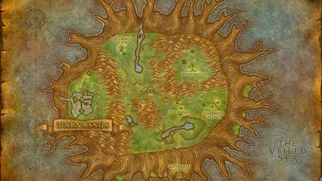 Teldrassil map desktop wallpaper preview