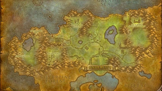 Tirisfal Glades map wallpaper