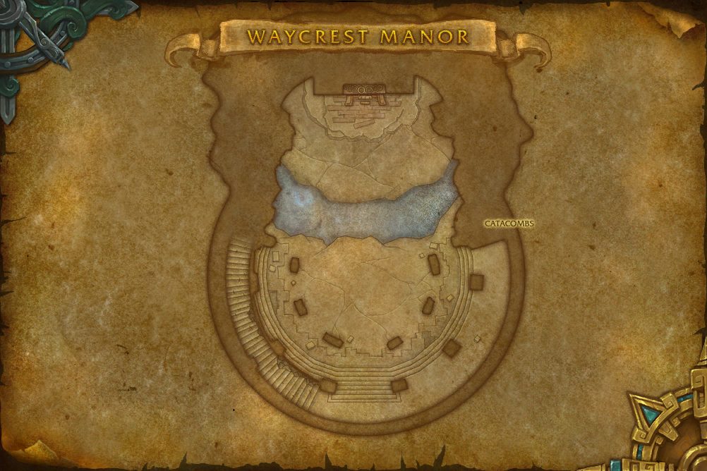 Waycrest Manor map with 1 boss location