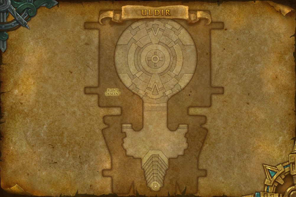 Uldir map with 1 boss location