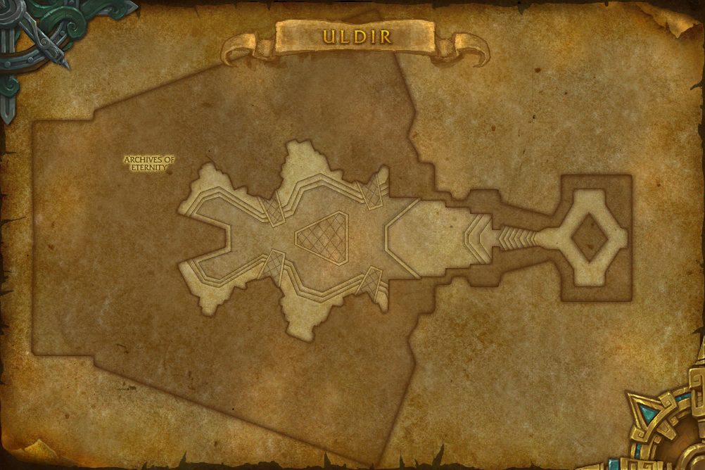 Uldir map with 1 boss location