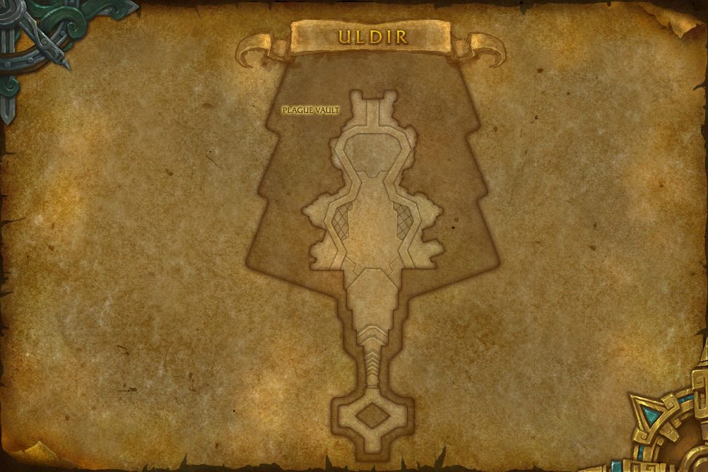 Uldir map with 1 boss location