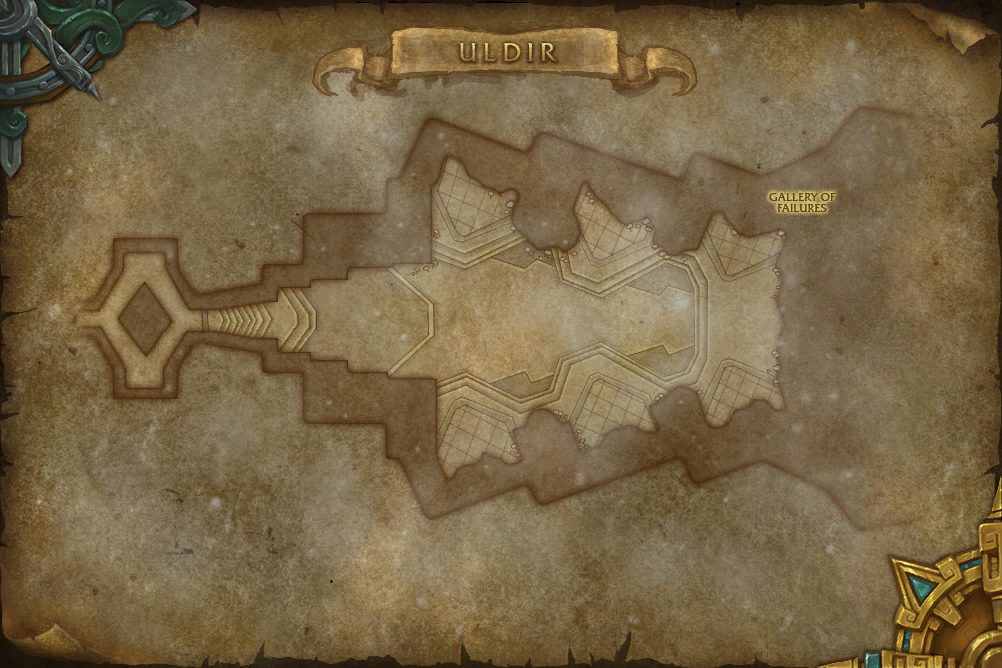 Uldir map with 1 boss location