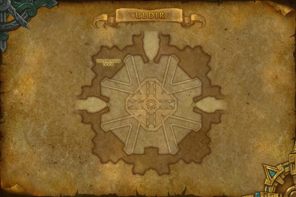 Uldir map with 1 boss location