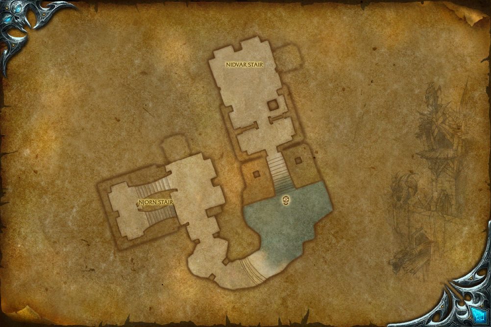 Utgarde Keep map with 1 boss location