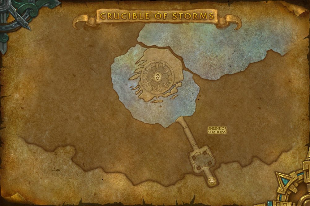 Crucible of Storms map with 1 boss location