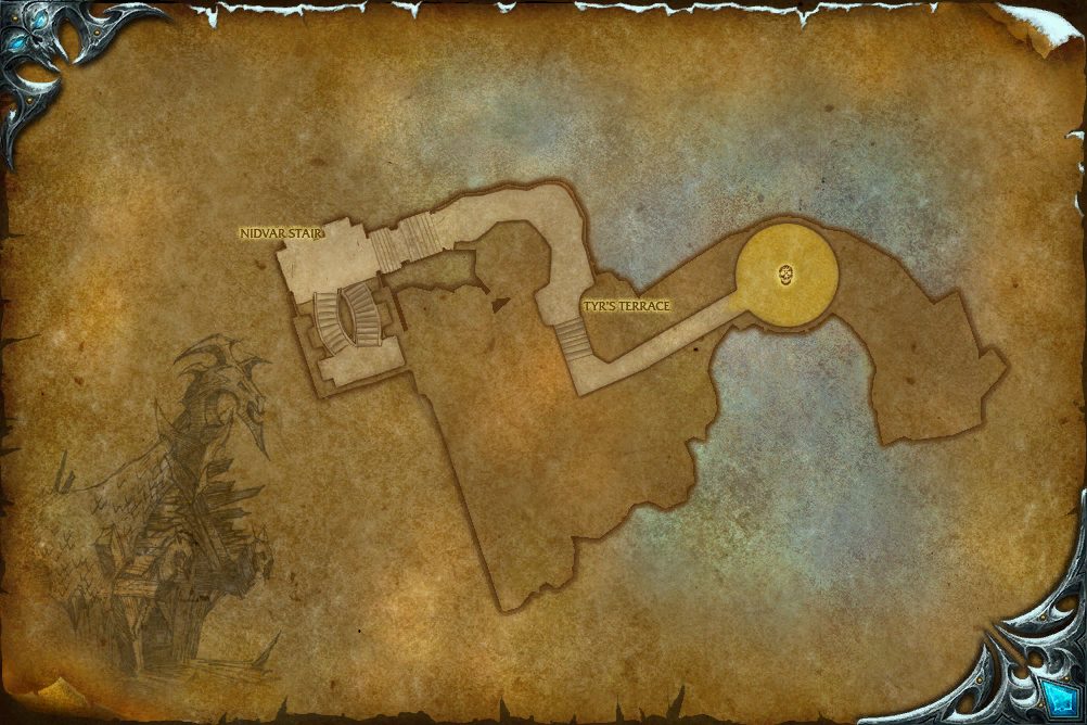 Utgarde Keep map with 1 boss location
