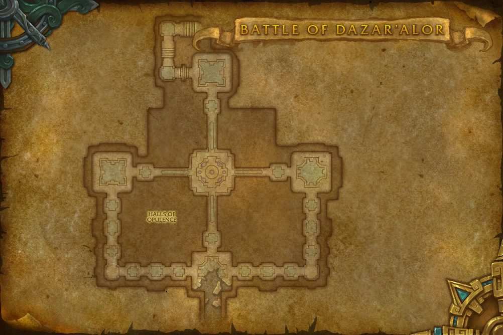 Battle of Dazar'alor map with 1 boss location
