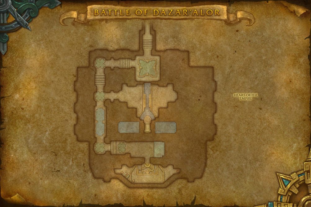Battle of Dazar'alor map with 1 boss location