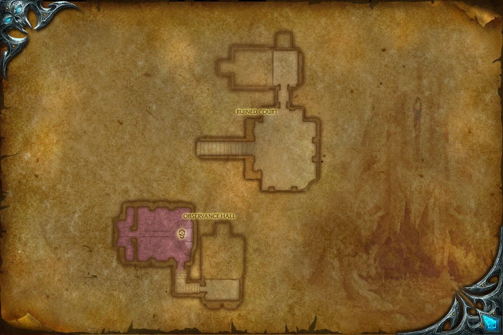 Utgarde Pinnacle map with 1 boss location