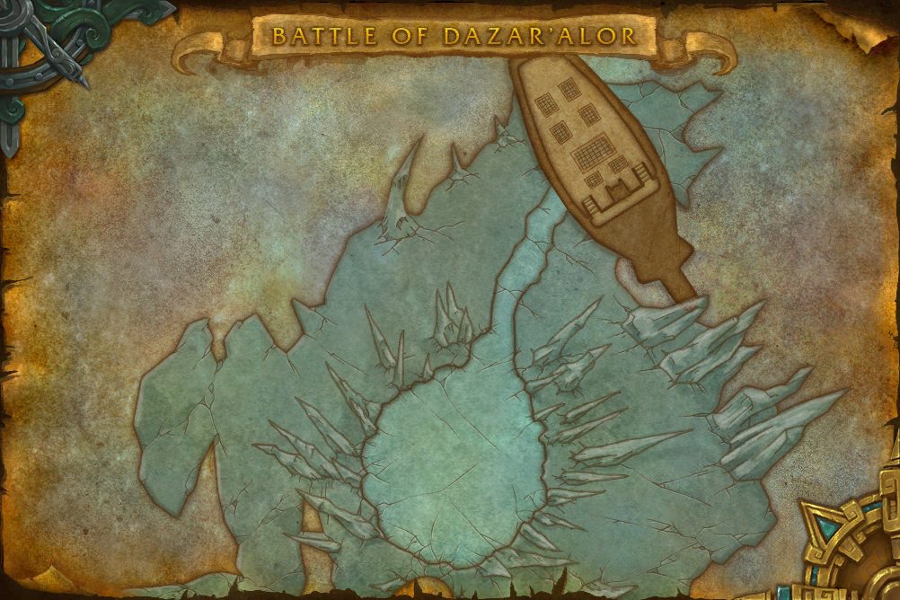Battle of Dazar'alor map with 1 boss location