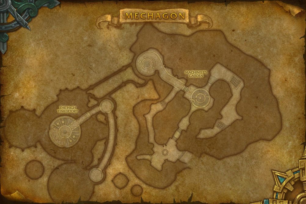 Mechagon map with 2 boss locations