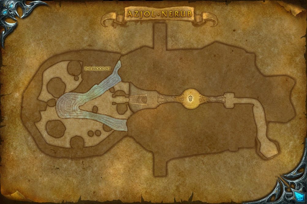 Azjol-Nerub map with 1 boss location