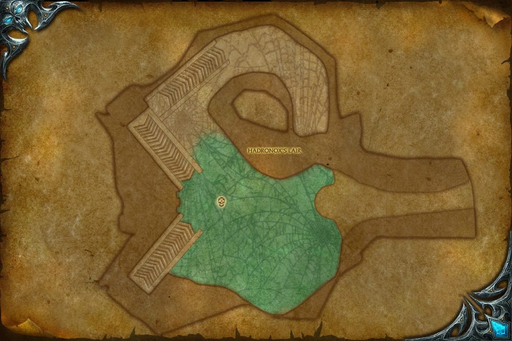 Azjol-Nerub map with 1 boss location