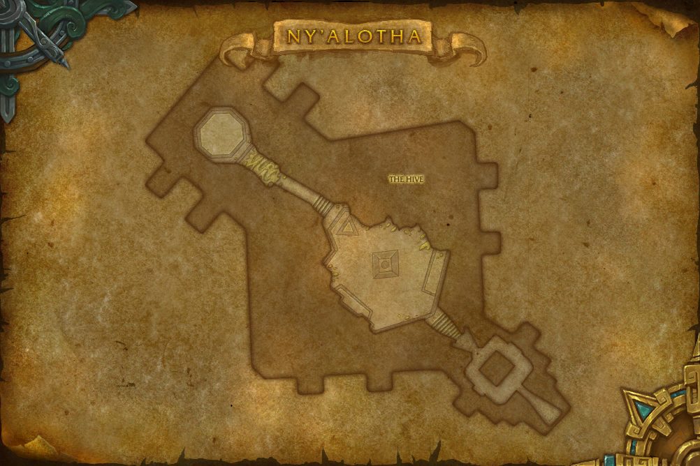 Ny'alotha map with 1 boss location