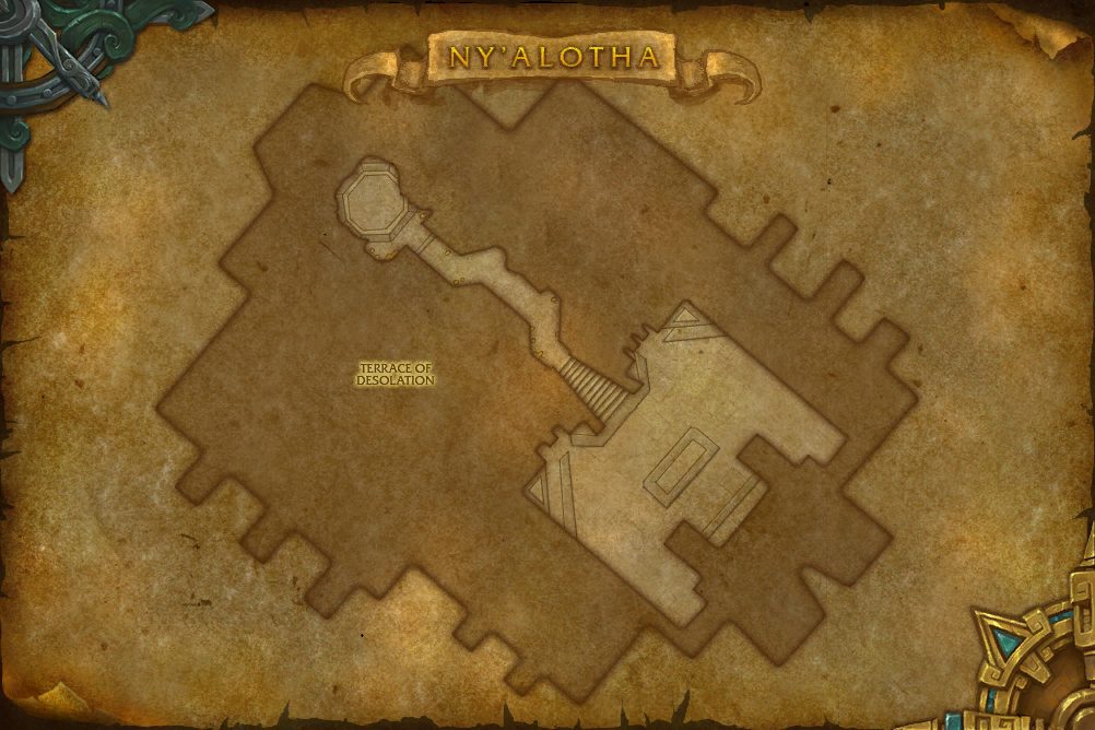 Ny'alotha map with 1 boss location