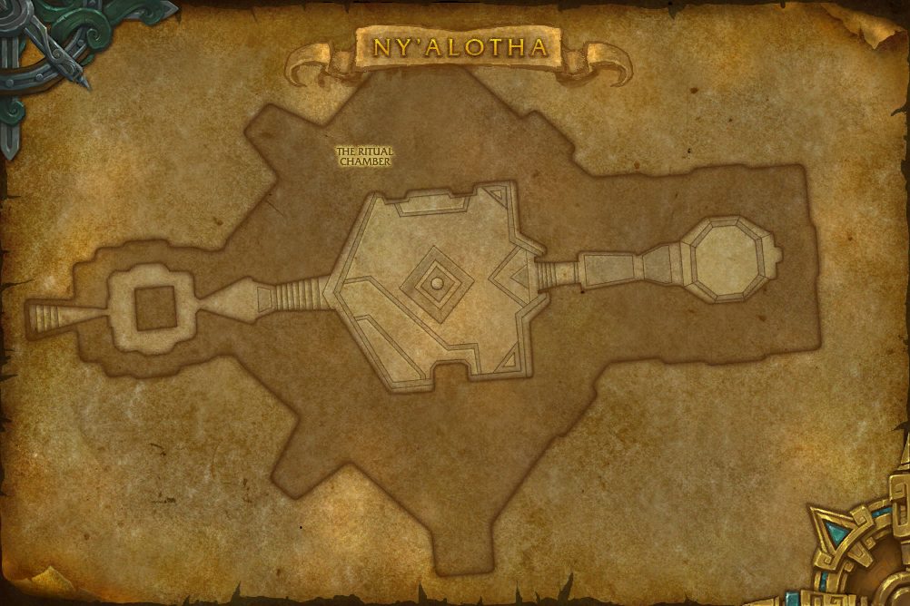 Ny'alotha map with 1 boss location