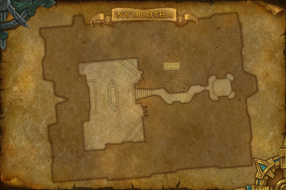 Ny'alotha map with 1 boss location