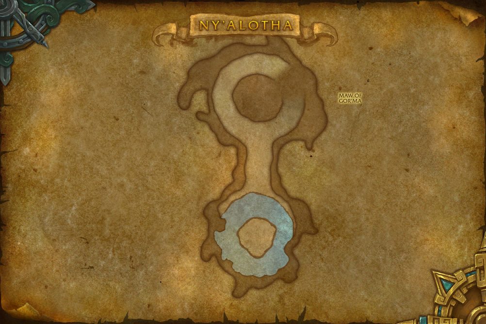 Ny'alotha map with 1 boss location
