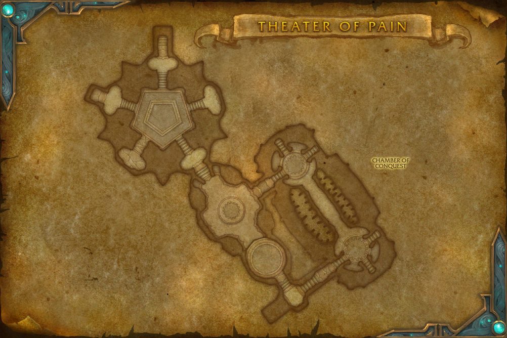 Theater of Pain map with 1 boss location