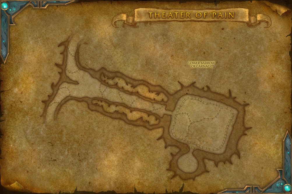 Theater of Pain map with 1 boss location