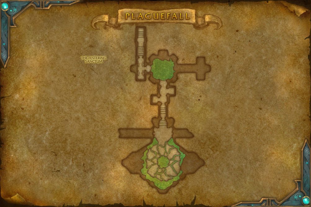 Plaguefall map with 1 boss location