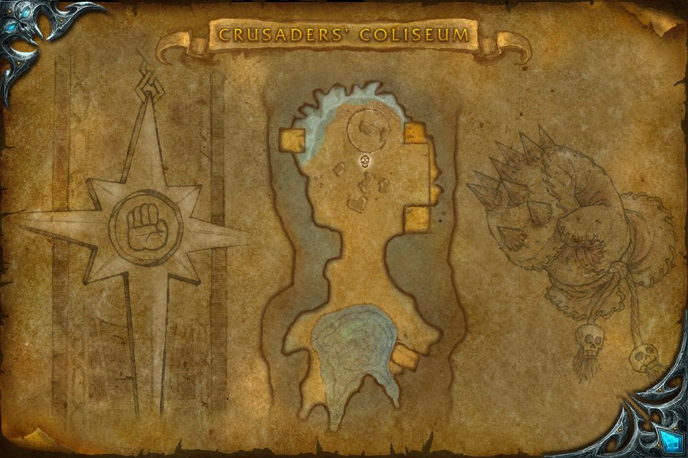 Trial of the Crusader map with 1 boss location