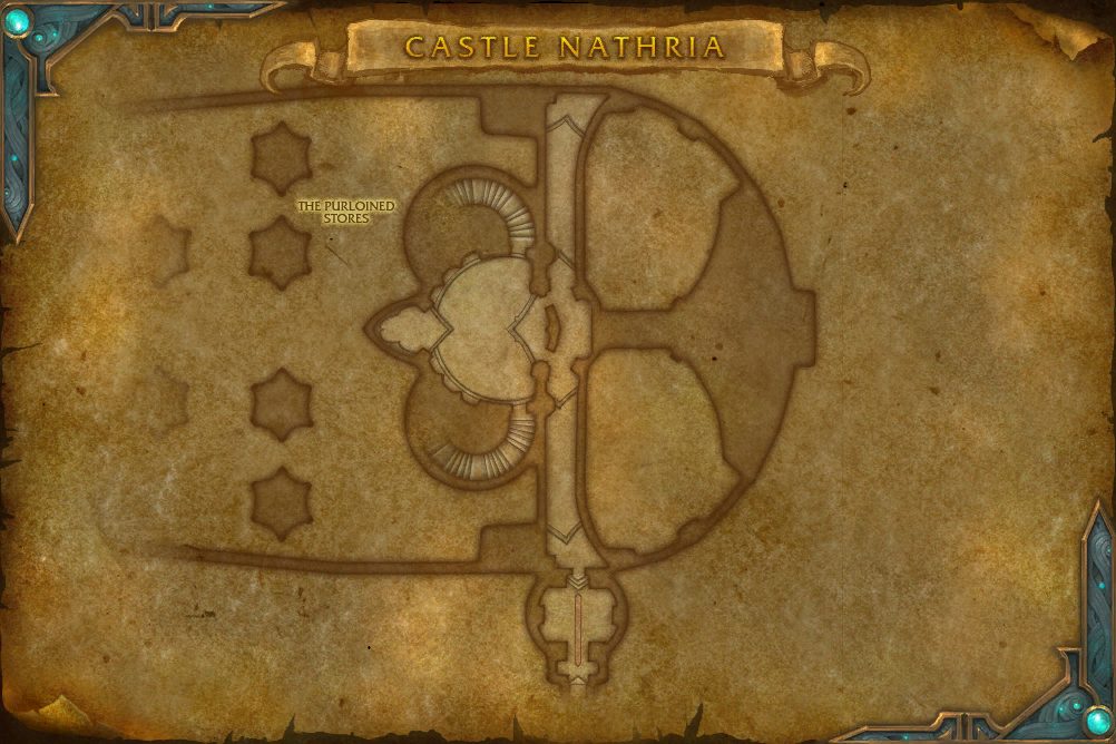 Castle Nathria map with 1 boss location