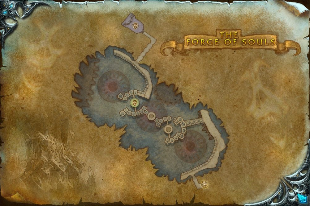 The Forge of Souls map with 2 boss locations