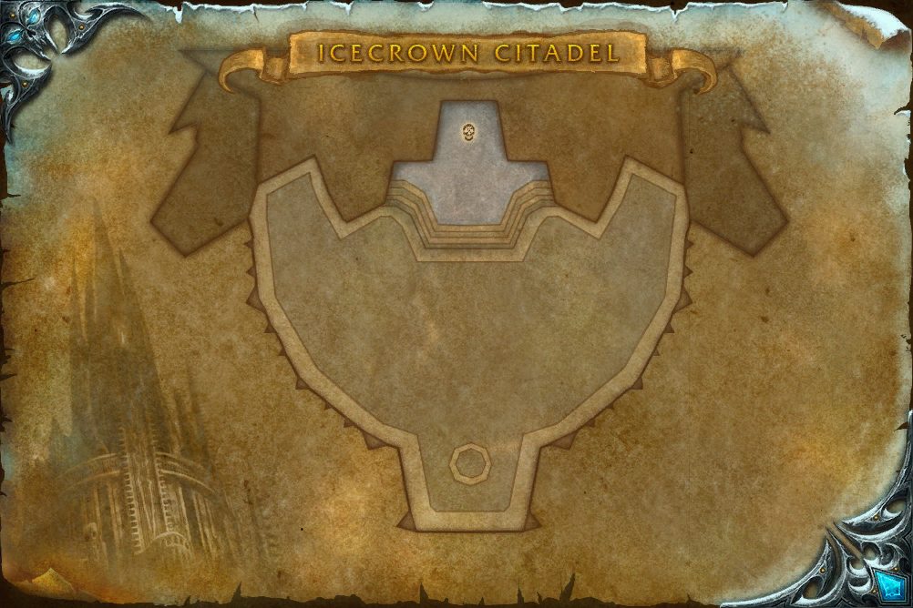 Icecrown Citadel map with 1 boss location