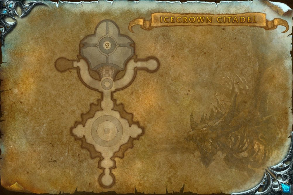 Icecrown Citadel map with 1 boss location