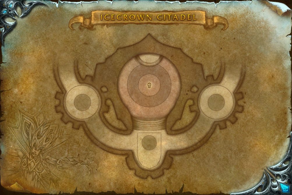 Icecrown Citadel map with 1 boss location