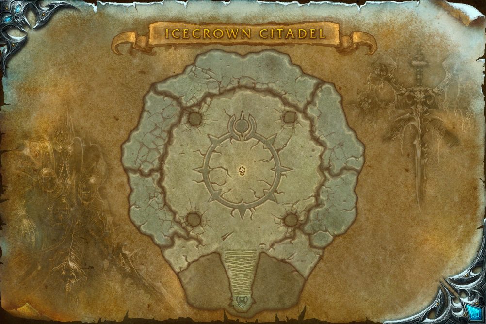 Icecrown Citadel map with 1 boss location