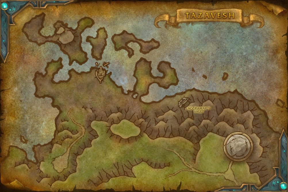 Tazavesh, the Veiled Market map with 1 boss location
