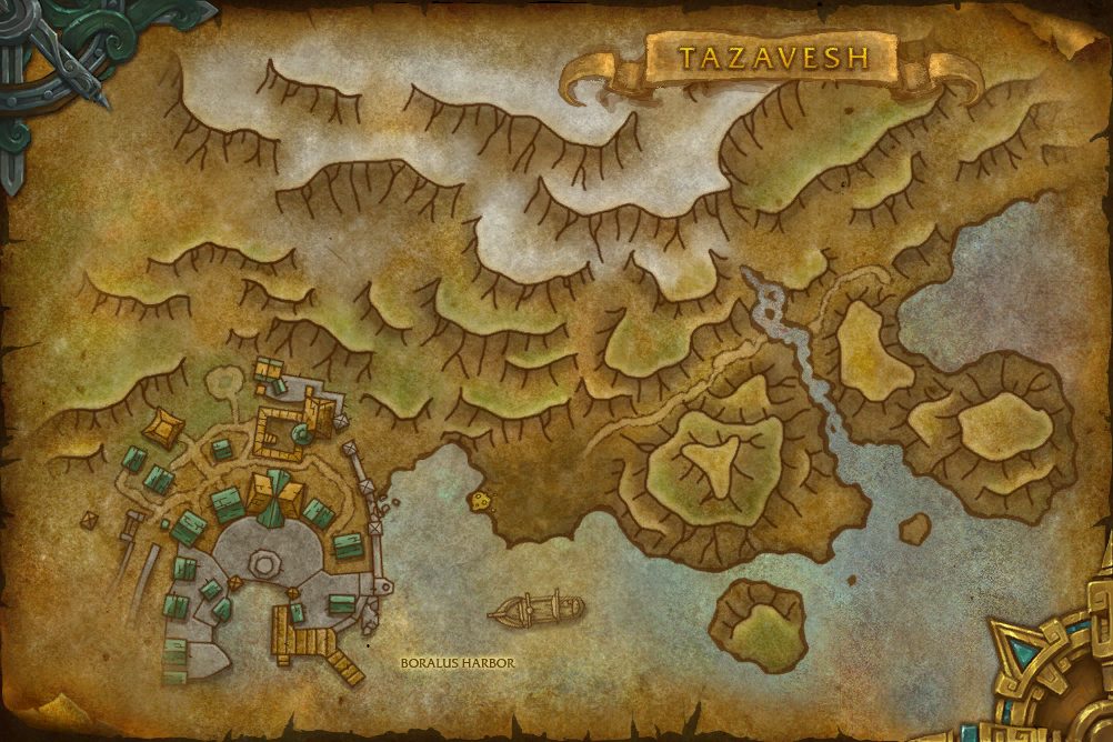 Tazavesh, the Veiled Market map with 1 boss location