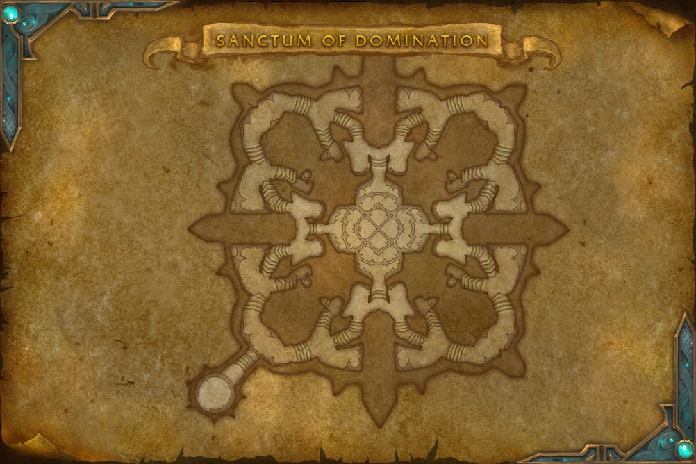 Sanctum of Domination map with 1 boss location
