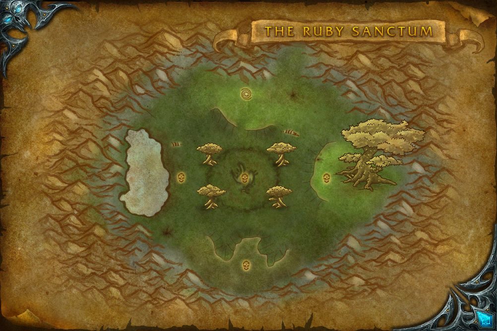 The Ruby Sanctum map with 1 boss location
